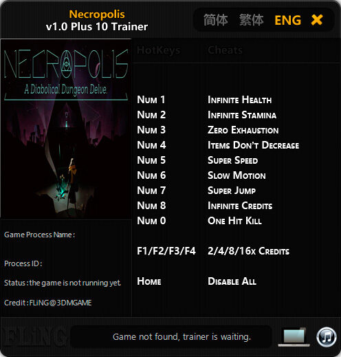 Necropolis: A Diabolical Dungeon Delve — трейнер для версии 1.0 (+10) FLiNG