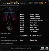Necropolis: A Diabolical Dungeon Delve — трейнер для версии u1 (+10) FLiNG