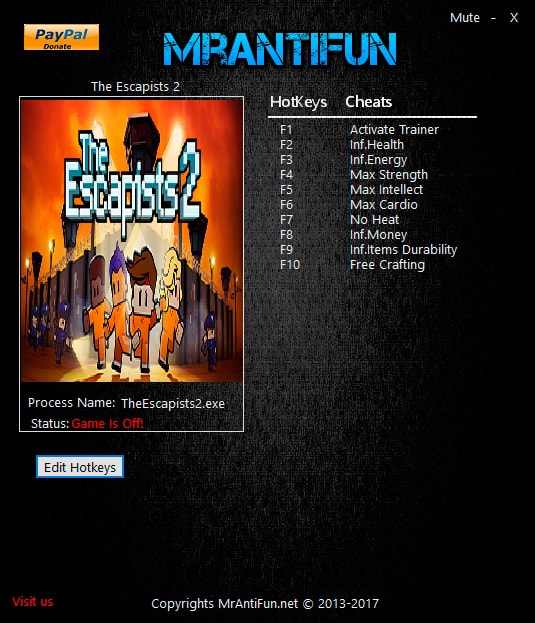 The Escapists 2 — трейнер для версии 1.0 (+9) MrAntiFun
