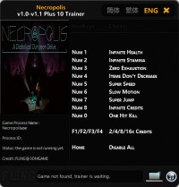 Necropolis: A Diabolical Dungeon Delve — трейнер для версии 1.1 (+10) FLiNG