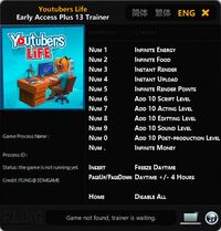 Youtubers Life — трейнер для версии 0.8.2p8 (+13) FLiNG [Ранний доступ]